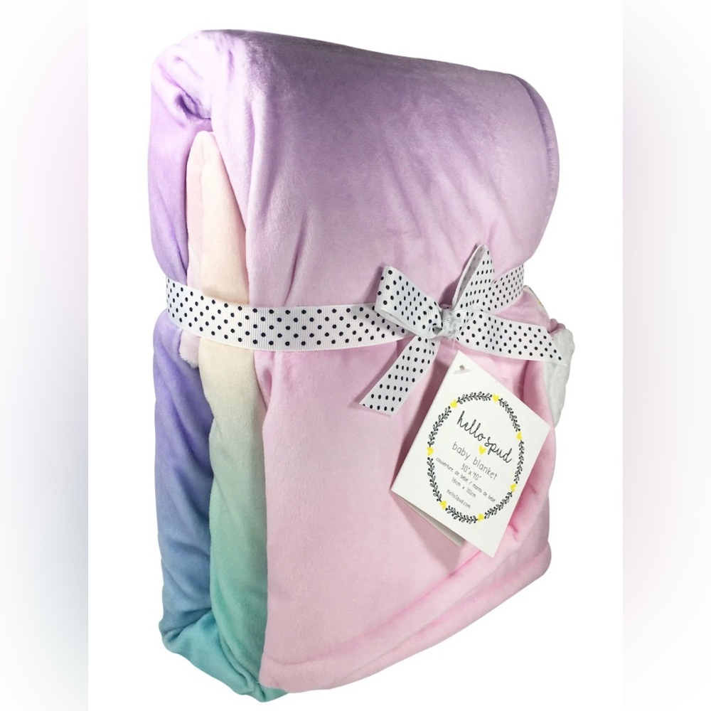 NWT Hello Spud Ombré Multicolor Baby Throw and Blanket